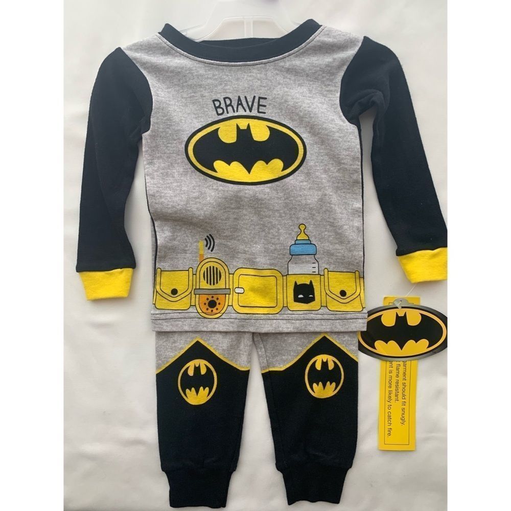 12 Month Baby Batman 2 Piece Pajamas New With Tags